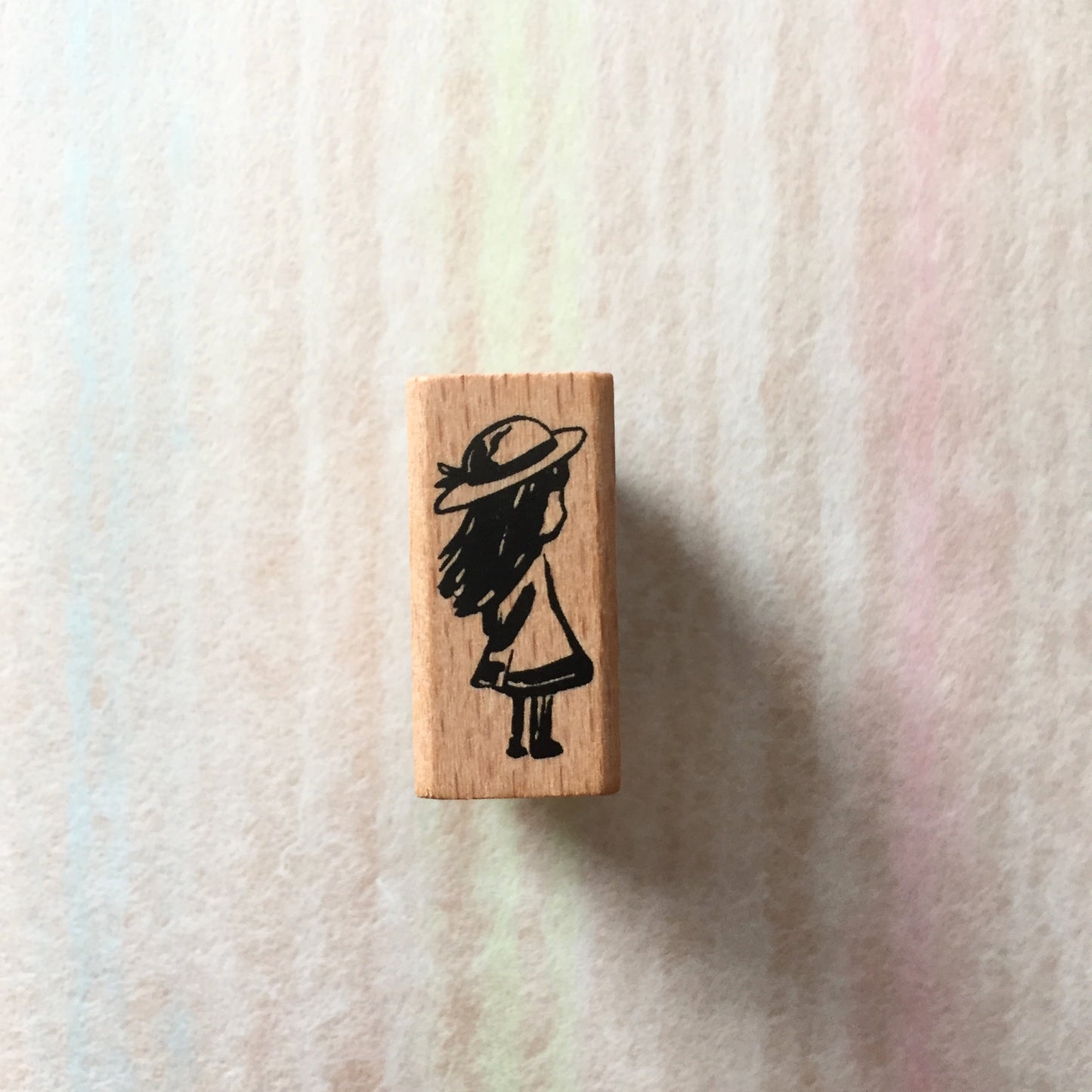 Deerforest - girl looking rubber stamp [Pre-loved]