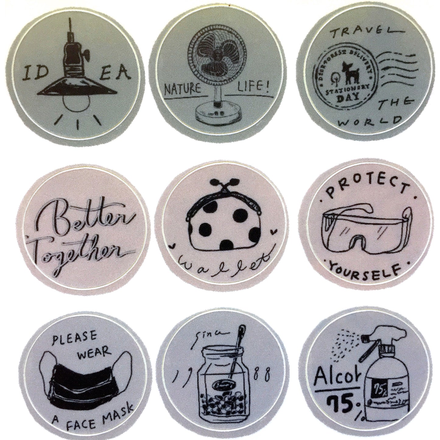 Deerforest - Stay Safe stickers (2021)