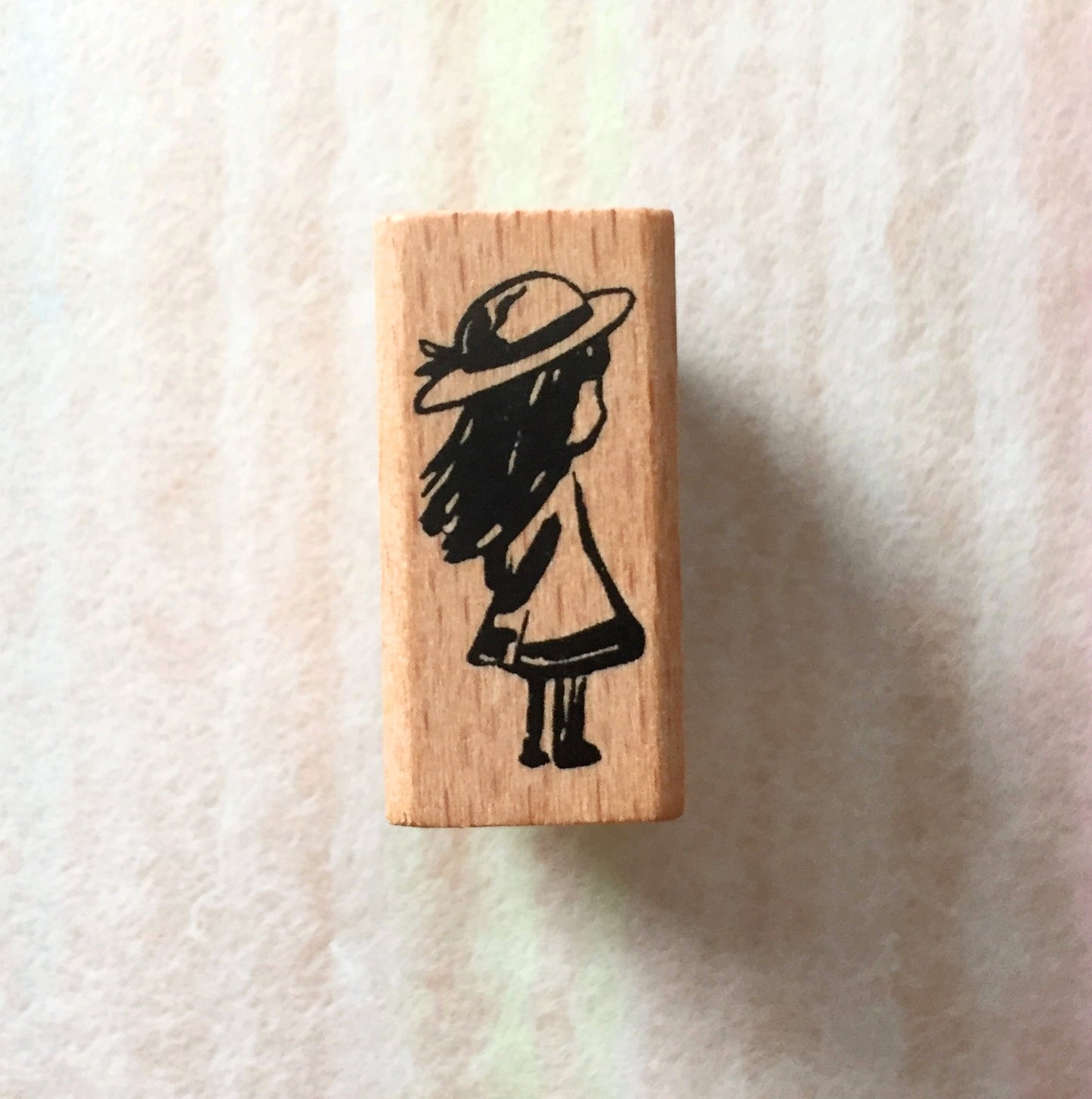 Deerforest - girl looking rubber stamp [Pre-loved]