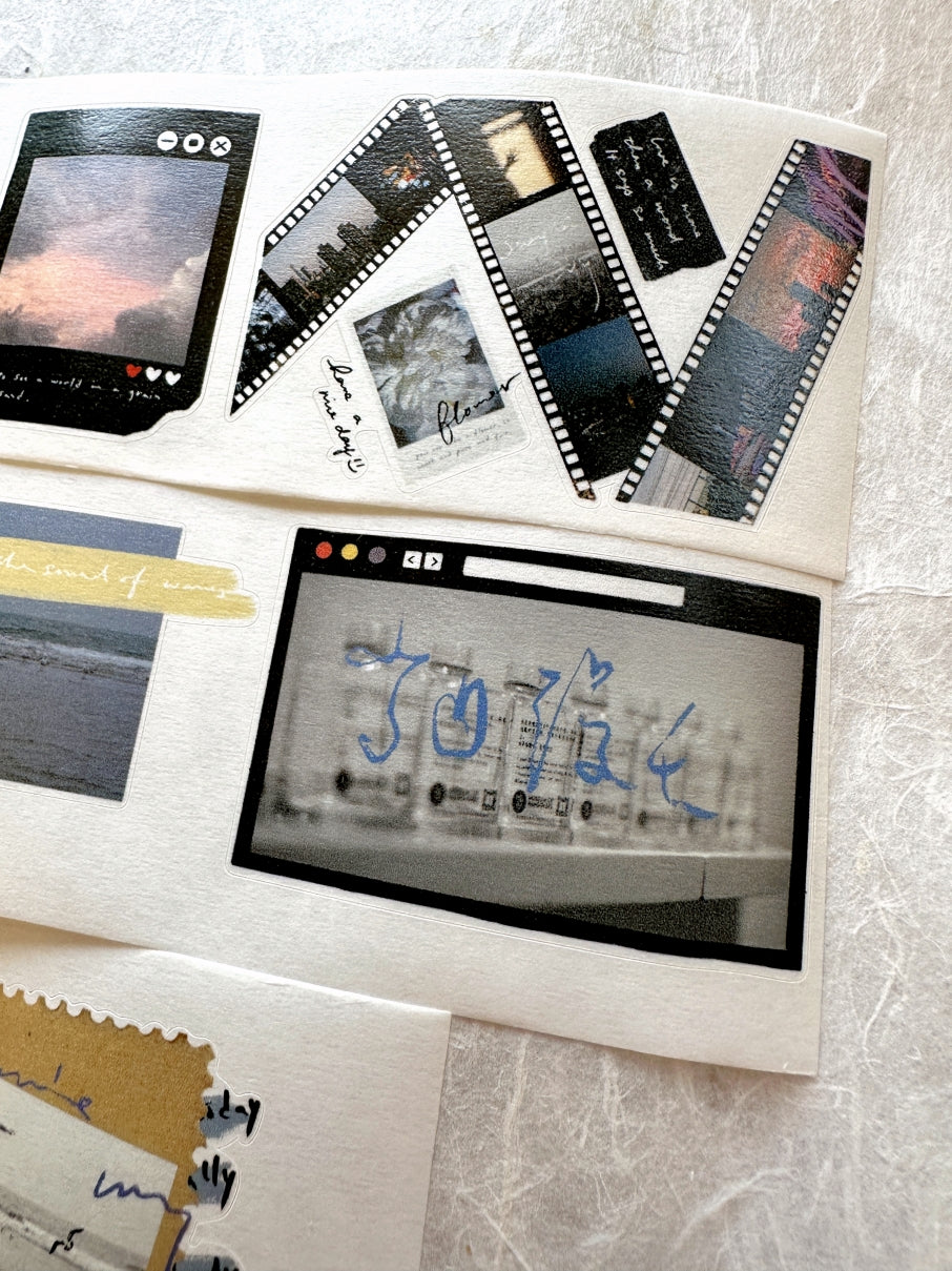 Dengdeng Studio - Fragments of Time kiss-cut washi tape SAMPLES
