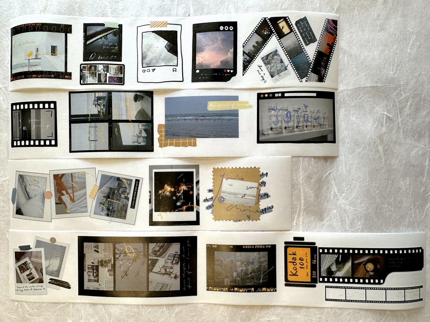 Dengdeng Studio - Fragments of Time kiss-cut washi tape SAMPLES