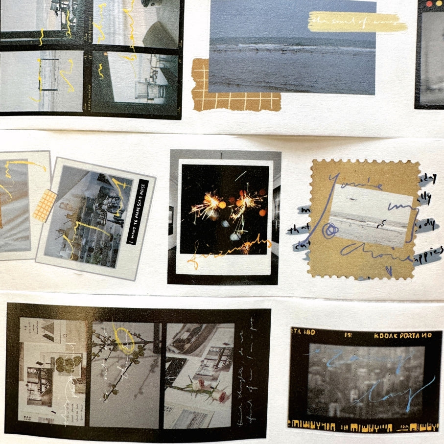 Dengdeng Studio - Fragments of Time kiss-cut washi tape SAMPLES
