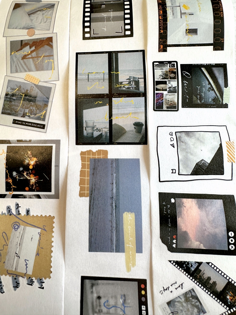 Dengdeng Studio - Fragments of Time kiss-cut washi tape SAMPLES