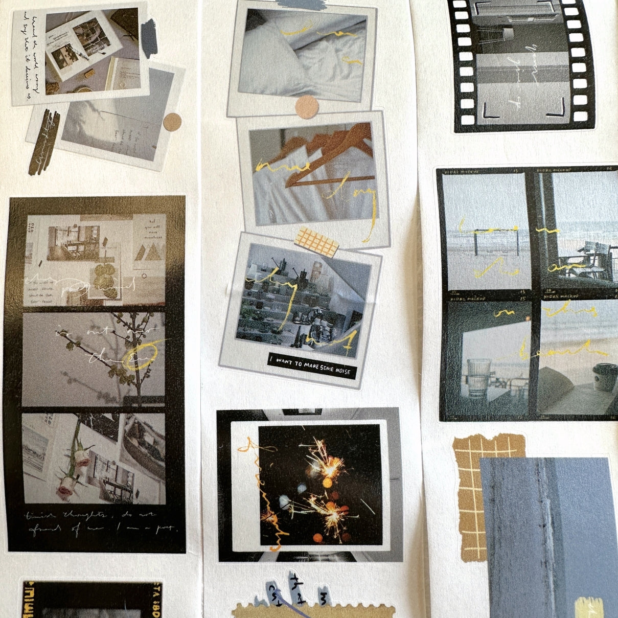 Dengdeng Studio - Fragments of Time kiss-cut washi tape SAMPLES