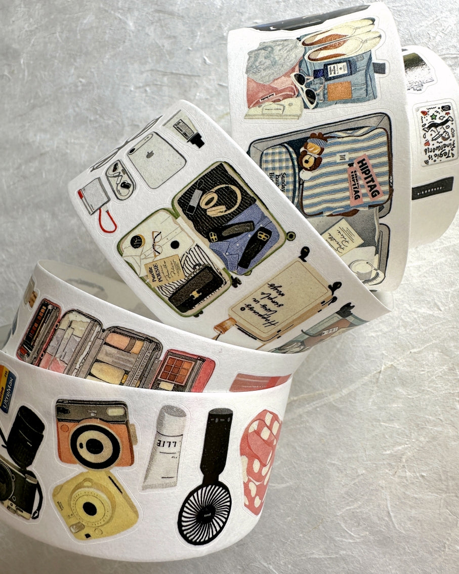 Dengdeng Studio - Travel collection kiss-cut washi tapes SAMPLES