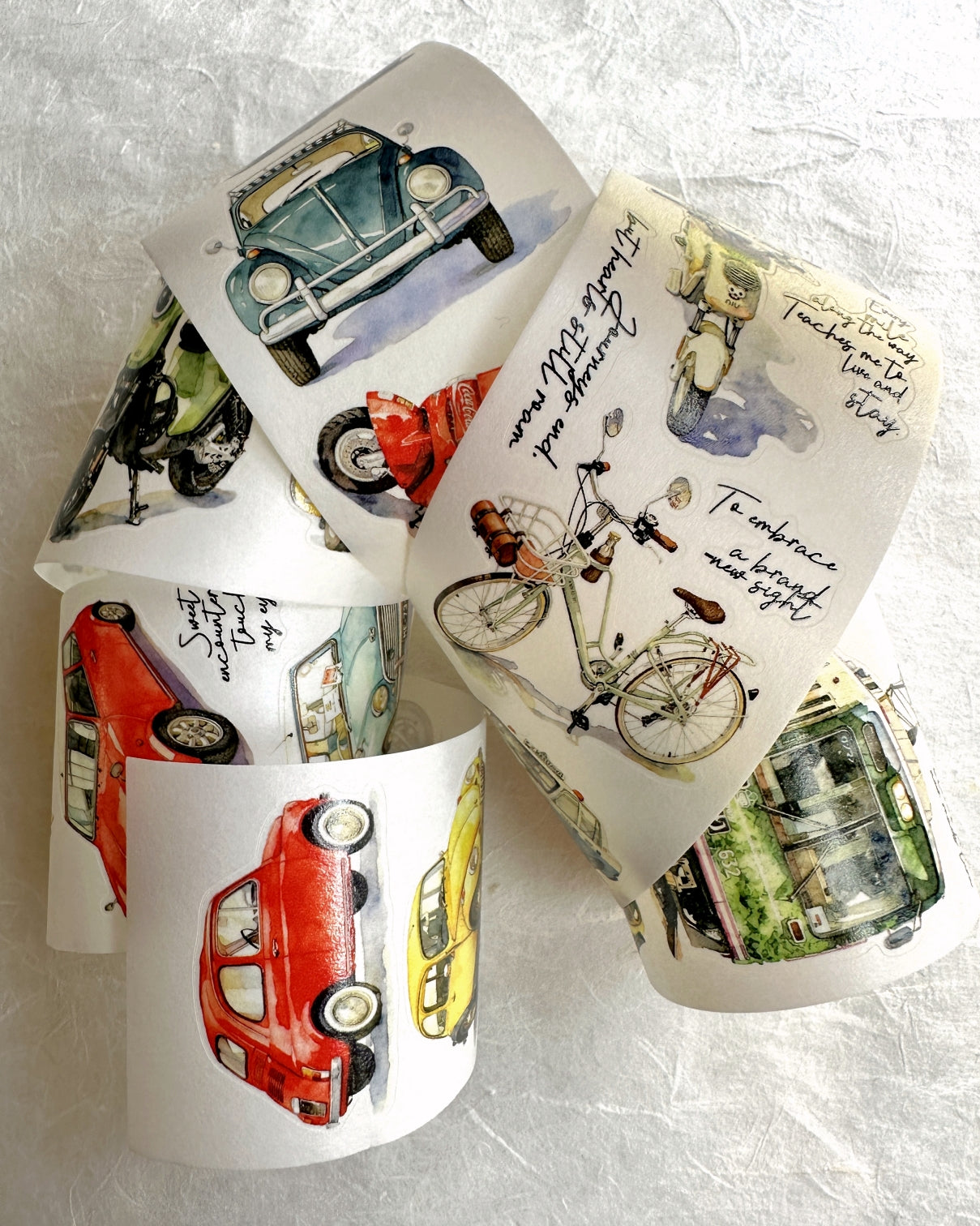 Dengdeng Studio - Travel collection kiss-cut washi tapes SAMPLES