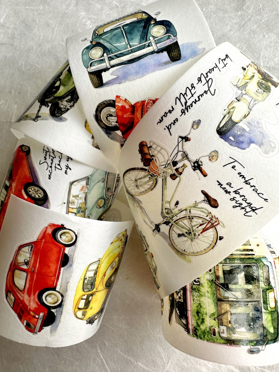 Dengdeng Studio - Travel collection kiss-cut washi tapes SAMPLES