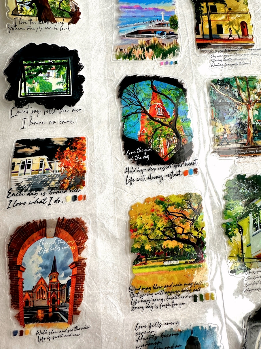Dengdeng Studio - Urban Narrative kiss-cut PET tape SAMPLES