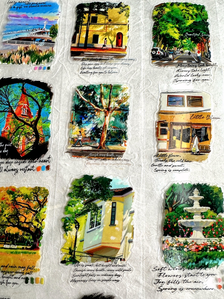 Dengdeng Studio - Urban Narrative kiss-cut PET tape SAMPLES