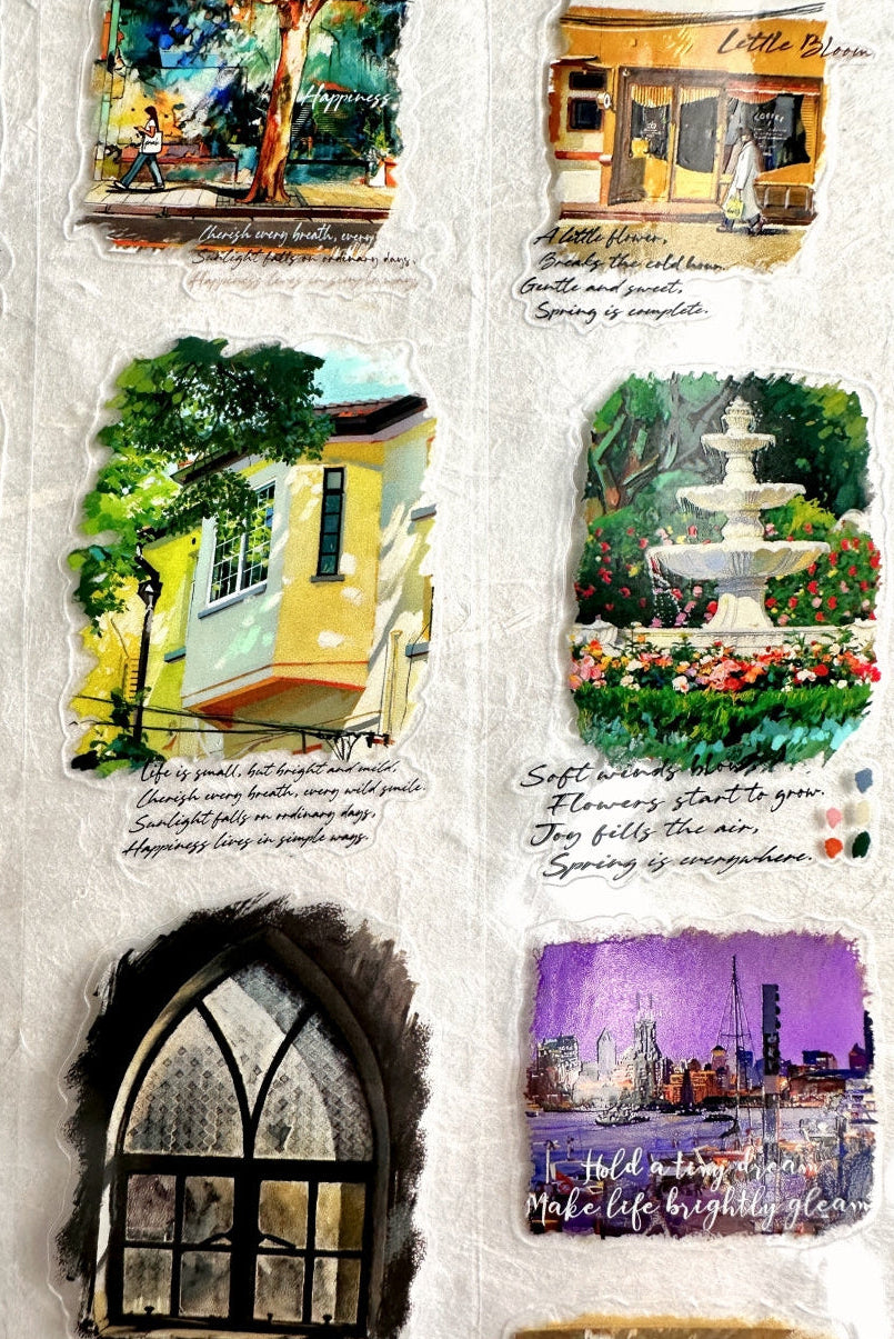 Dengdeng Studio - Urban Narrative kiss-cut PET tape SAMPLES