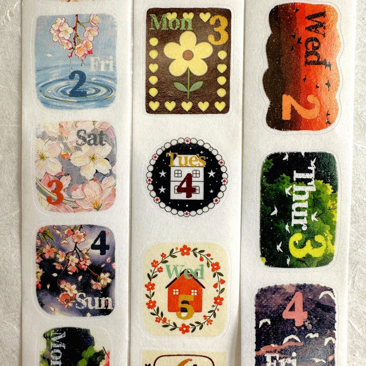 Dengdeng Studio - 2027 month-by-month date stickers kiss-cut washi tape sticker roll SAMPLES