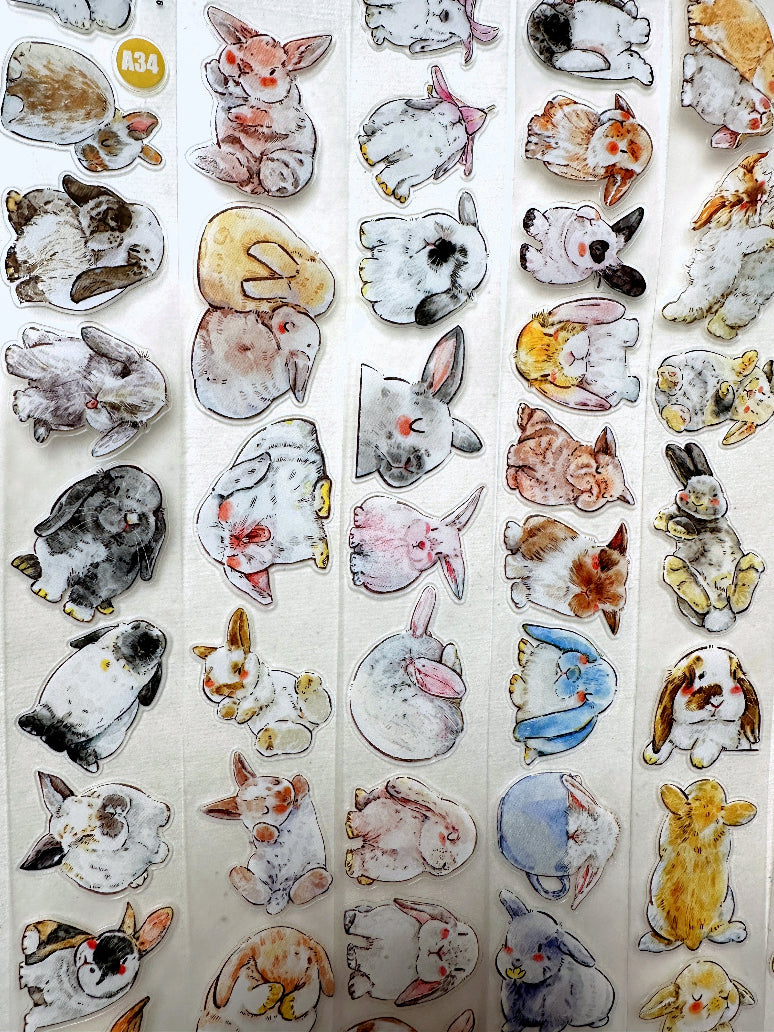 Ding Ding - Rabbit kiss-cut PET tape SAMPLES
