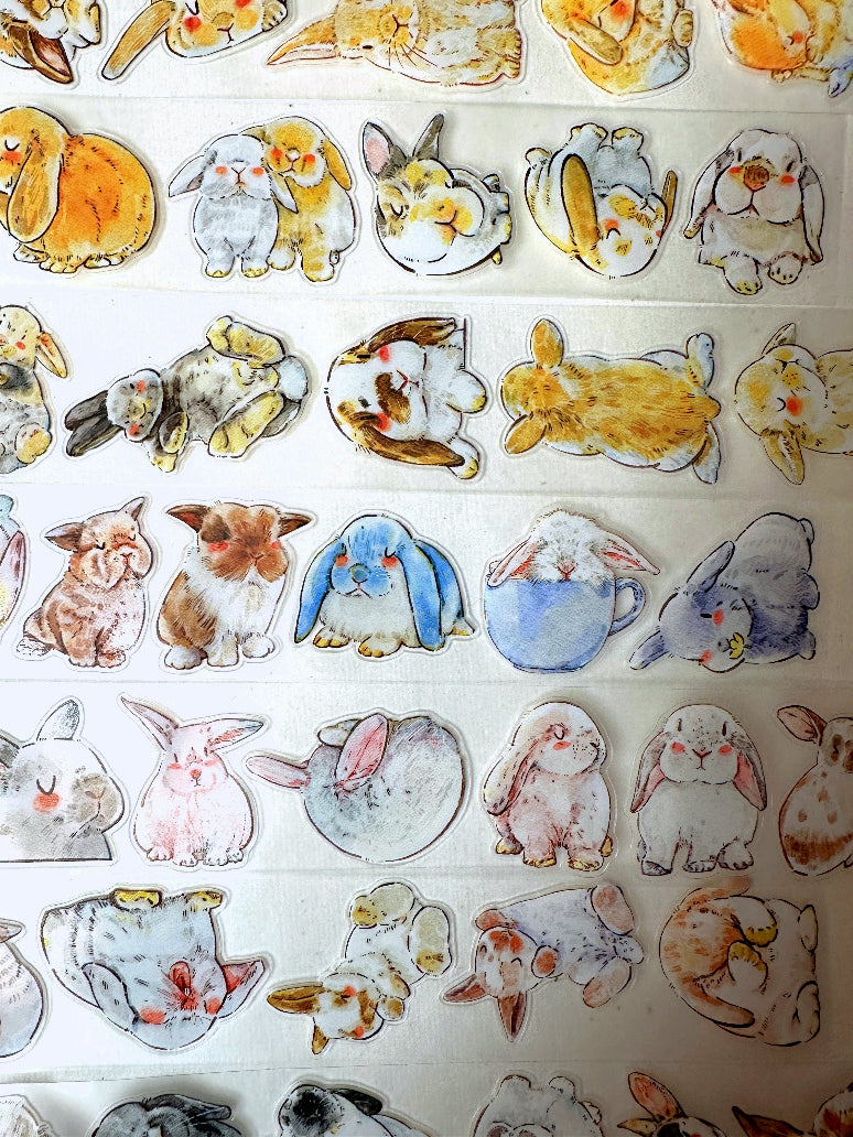 Ding Ding - Rabbit kiss-cut PET tape SAMPLES