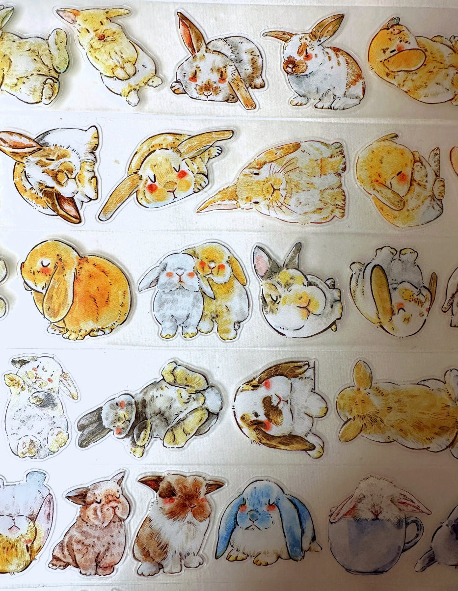 Ding Ding - Rabbit kiss-cut PET tape SAMPLES