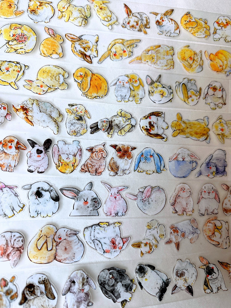 Ding Ding - Rabbit kiss-cut PET tape SAMPLES