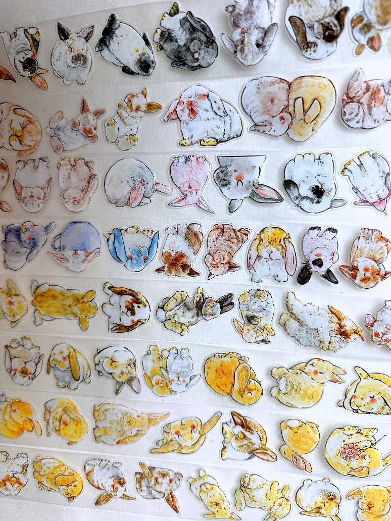 Ding Ding - Rabbit kiss-cut PET tape SAMPLES