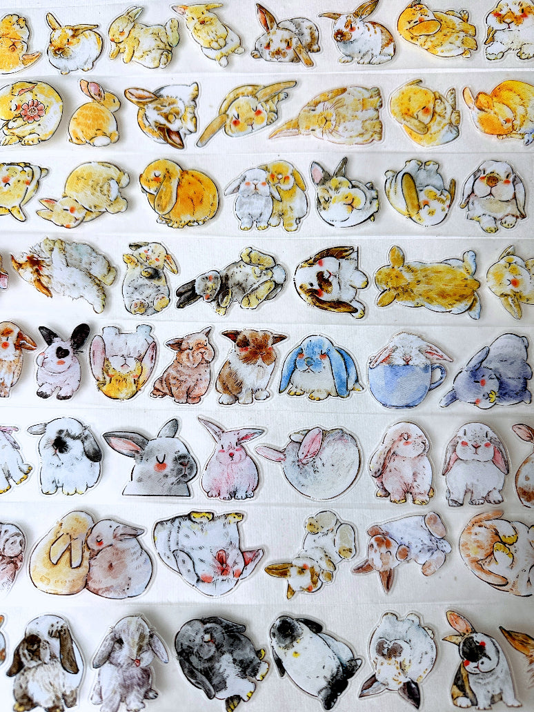Ding Ding - Rabbit kiss-cut PET tape SAMPLES