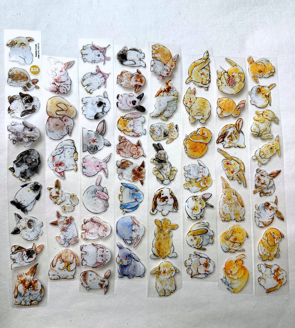 Ding Ding - Rabbit kiss-cut PET tape SAMPLES