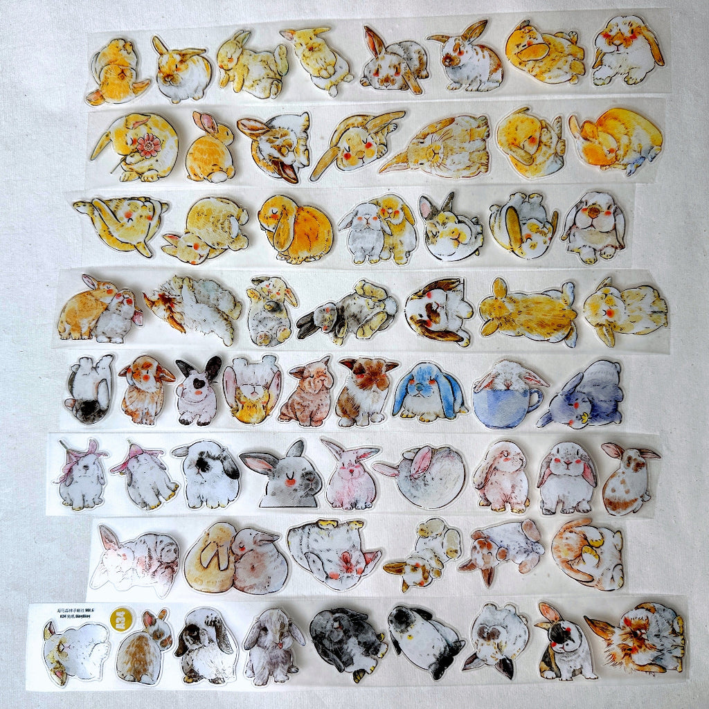 Ding Ding - Rabbit kiss-cut PET tape SAMPLES