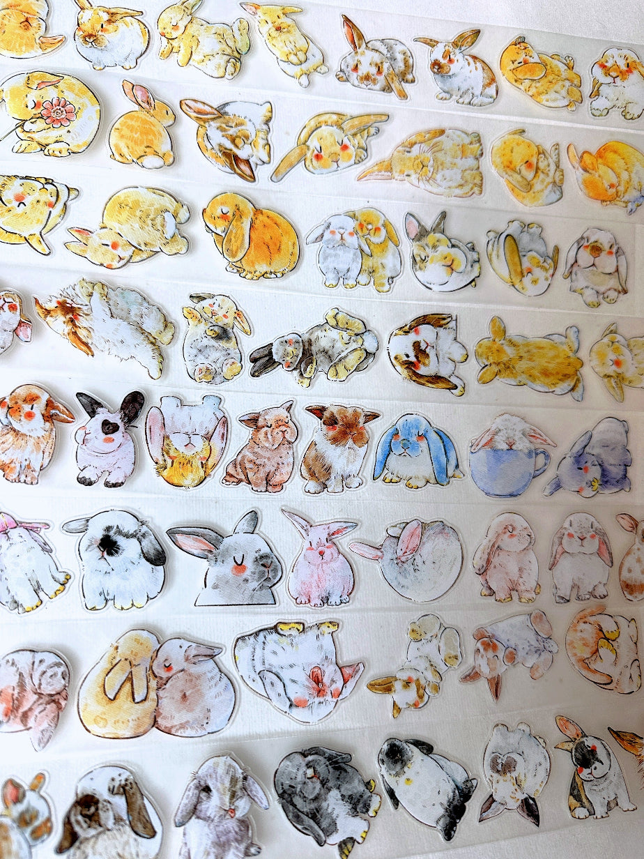 Ding Ding - Rabbit kiss-cut PET tape SAMPLES
