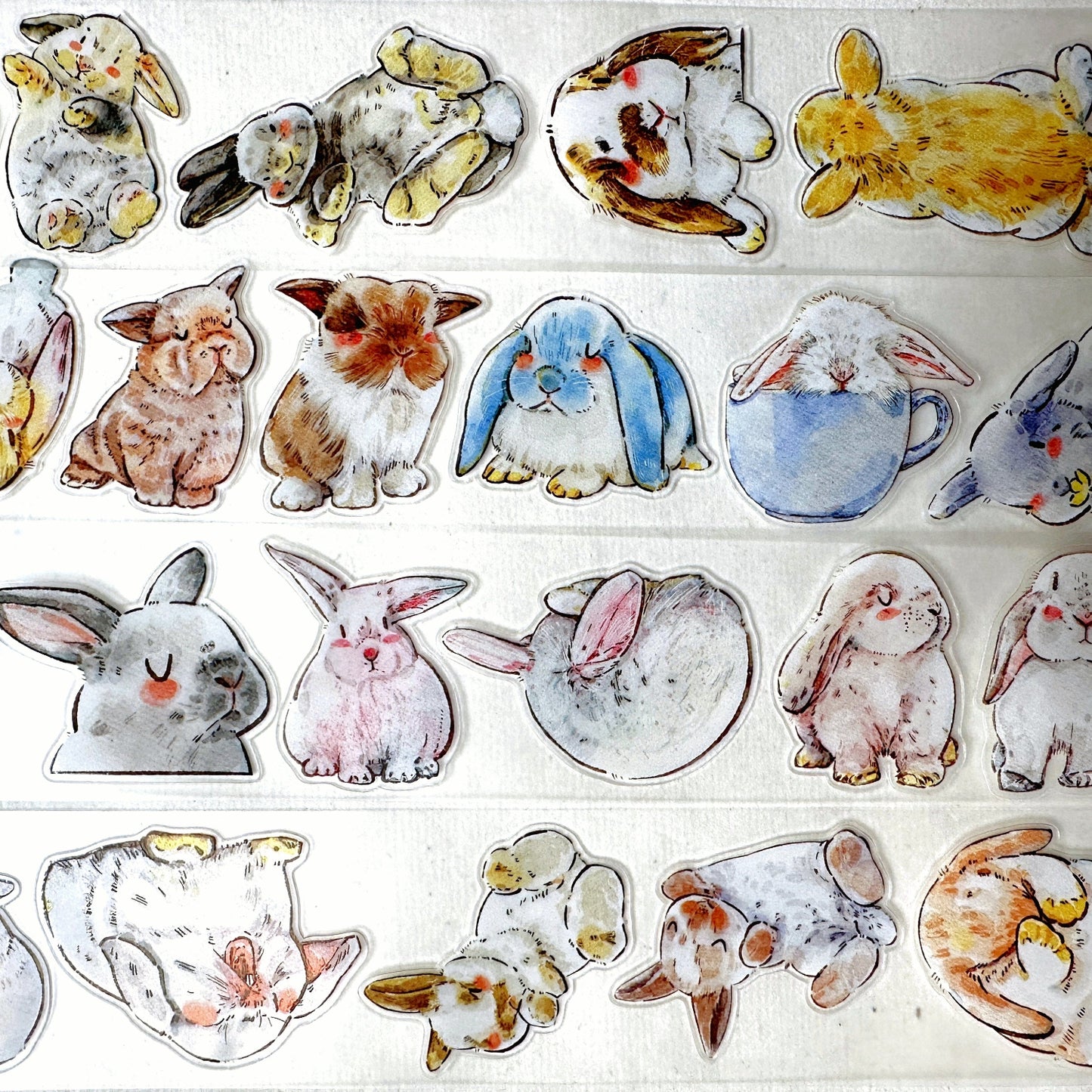 Ding Ding - Rabbit kiss-cut PET tape SAMPLES