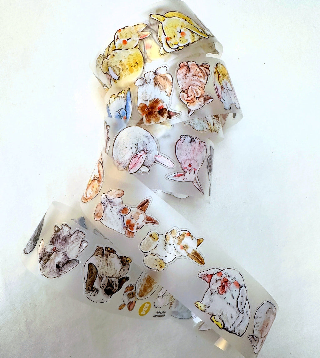 Ding Ding - Rabbit kiss-cut PET tape SAMPLES