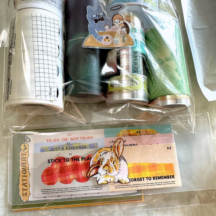 Ding Ding - Rabbit kiss-cut PET tape SAMPLES