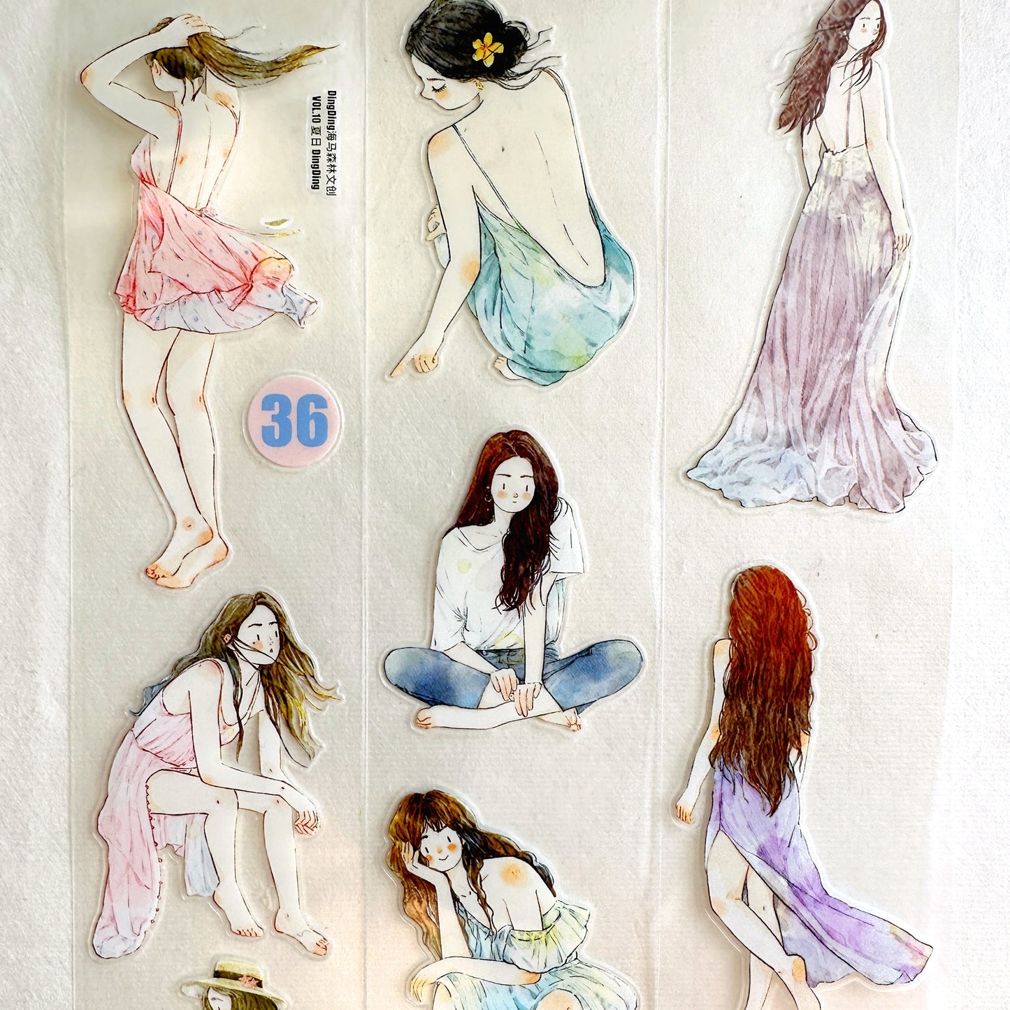 Ding Ding - Summer kiss-cut PET tape SAMPLES