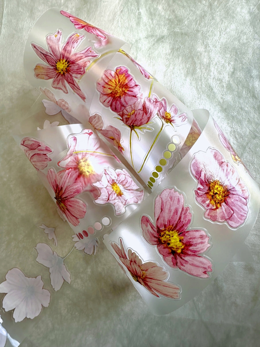 Ding Ding - Red Mulberry kiss-cut PET tape SAMPLES