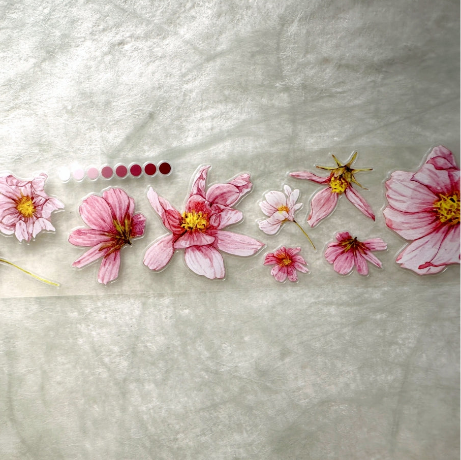 Ding Ding - Red Mulberry kiss-cut PET tape SAMPLES