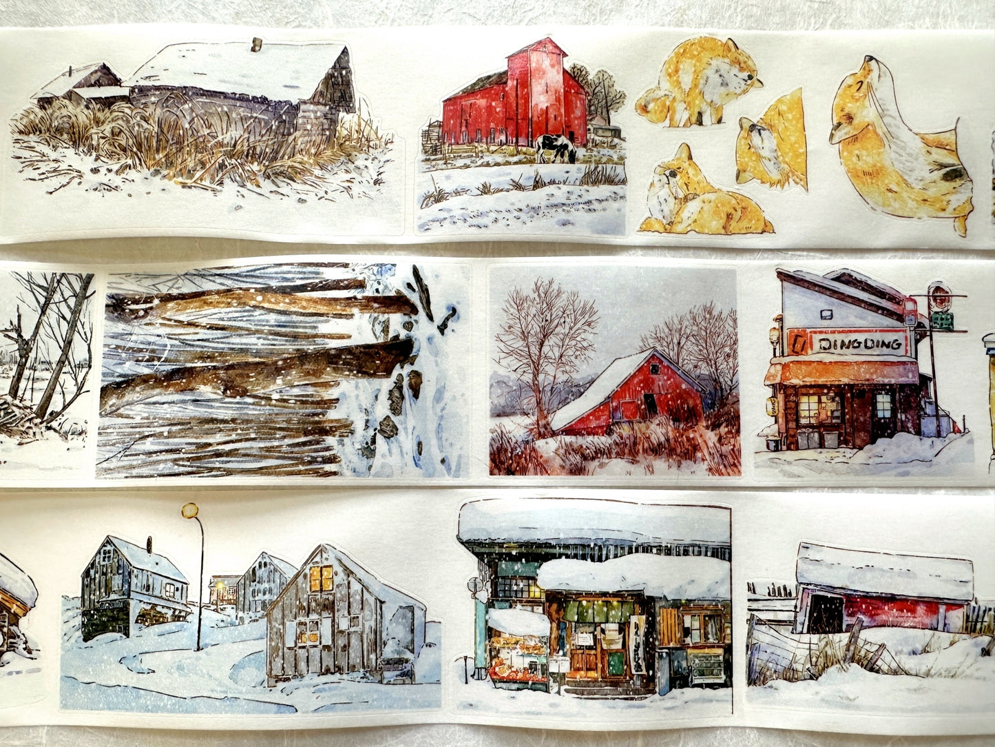 Ding Ding - [DICONTINUED] Winter kiss-cut washi tape SAMPLES
