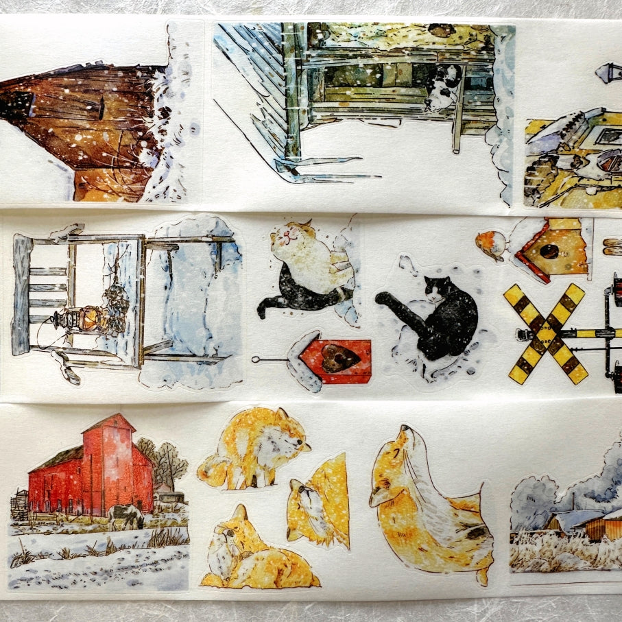 Ding Ding - [DICONTINUED] Winter kiss-cut washi tape SAMPLES