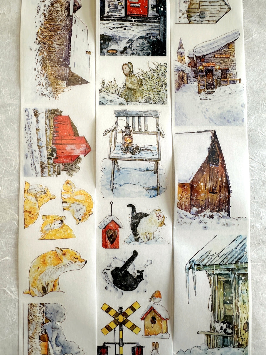 Ding Ding - [DICONTINUED] Winter kiss-cut washi tape SAMPLES