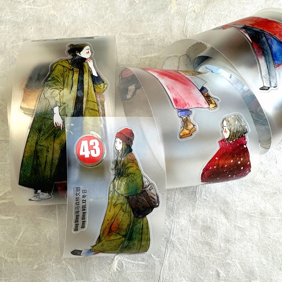 Ding Ding - Winter Collection kiss-cut PET tape (5 cm x 333 cm) SAMPLES