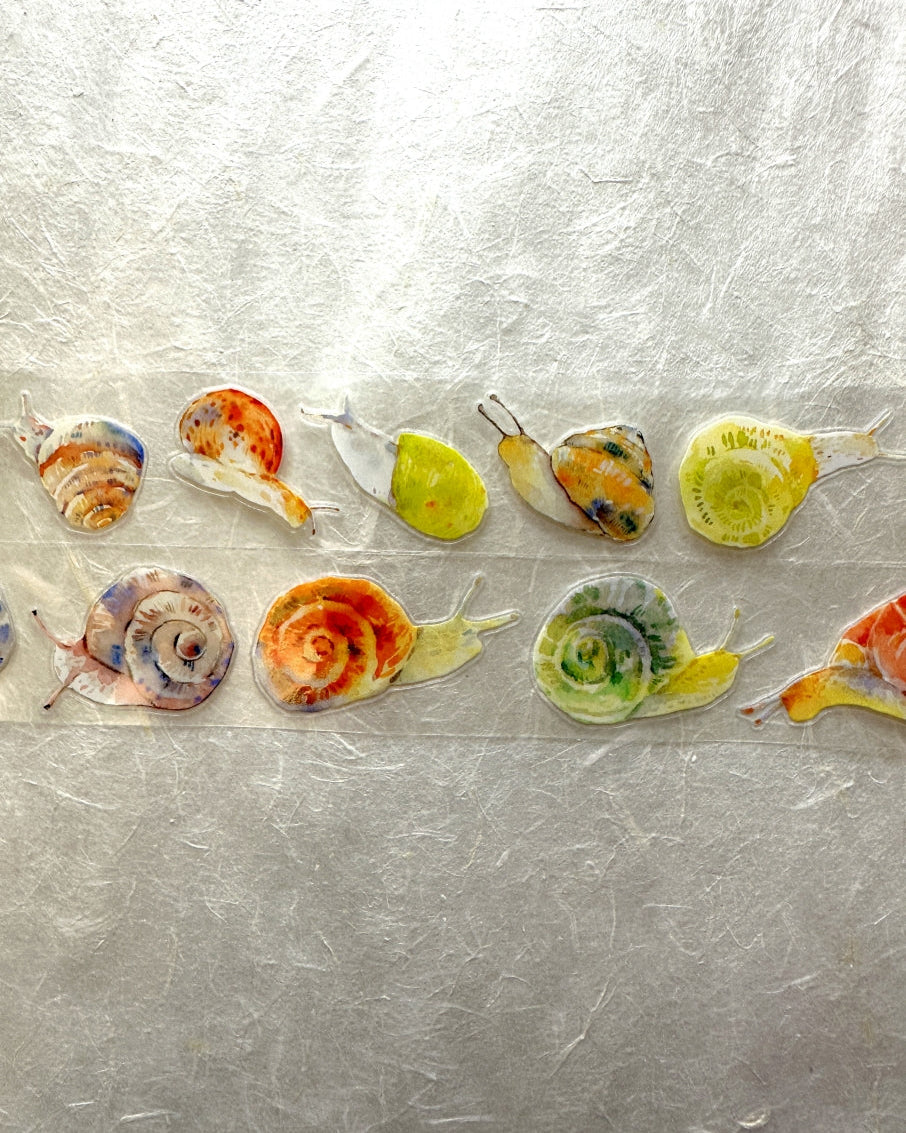 Ding Ding - Snail's Leisurely Crawl kiss-cut PET tape SAMPLES