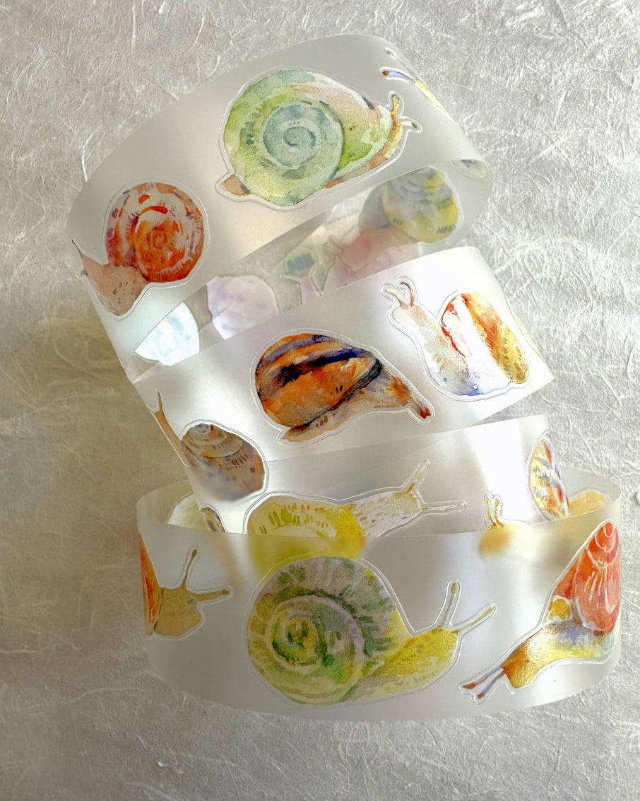 Ding Ding - Snail's Leisurely Crawl kiss-cut PET tape SAMPLES