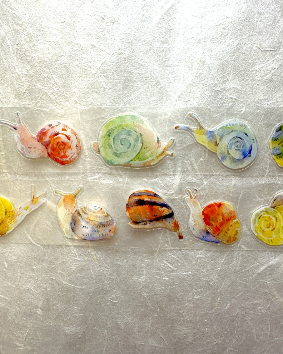 Ding Ding - Snail's Leisurely Crawl kiss-cut PET tape SAMPLES