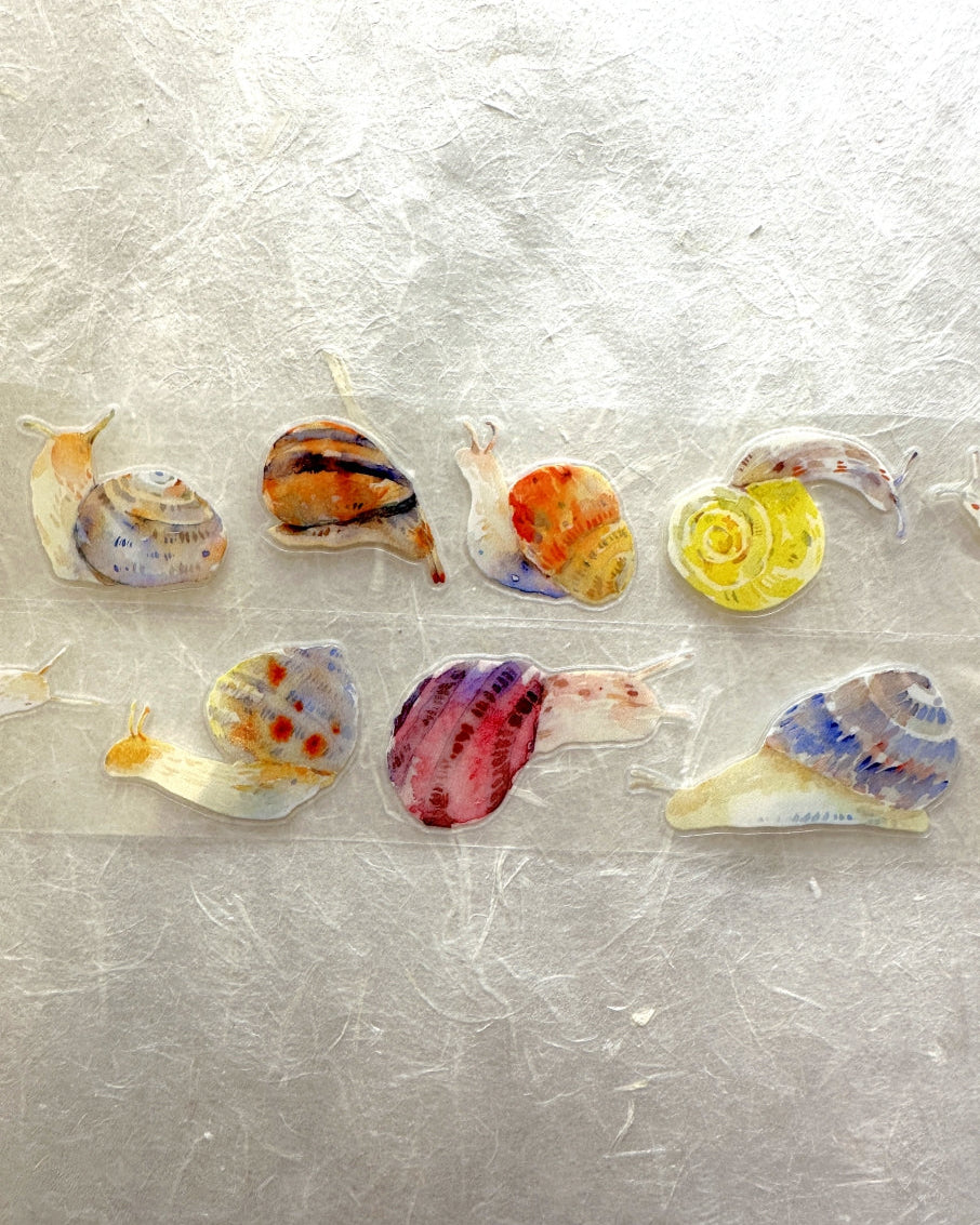 Ding Ding - Snail's Leisurely Crawl kiss-cut PET tape SAMPLES