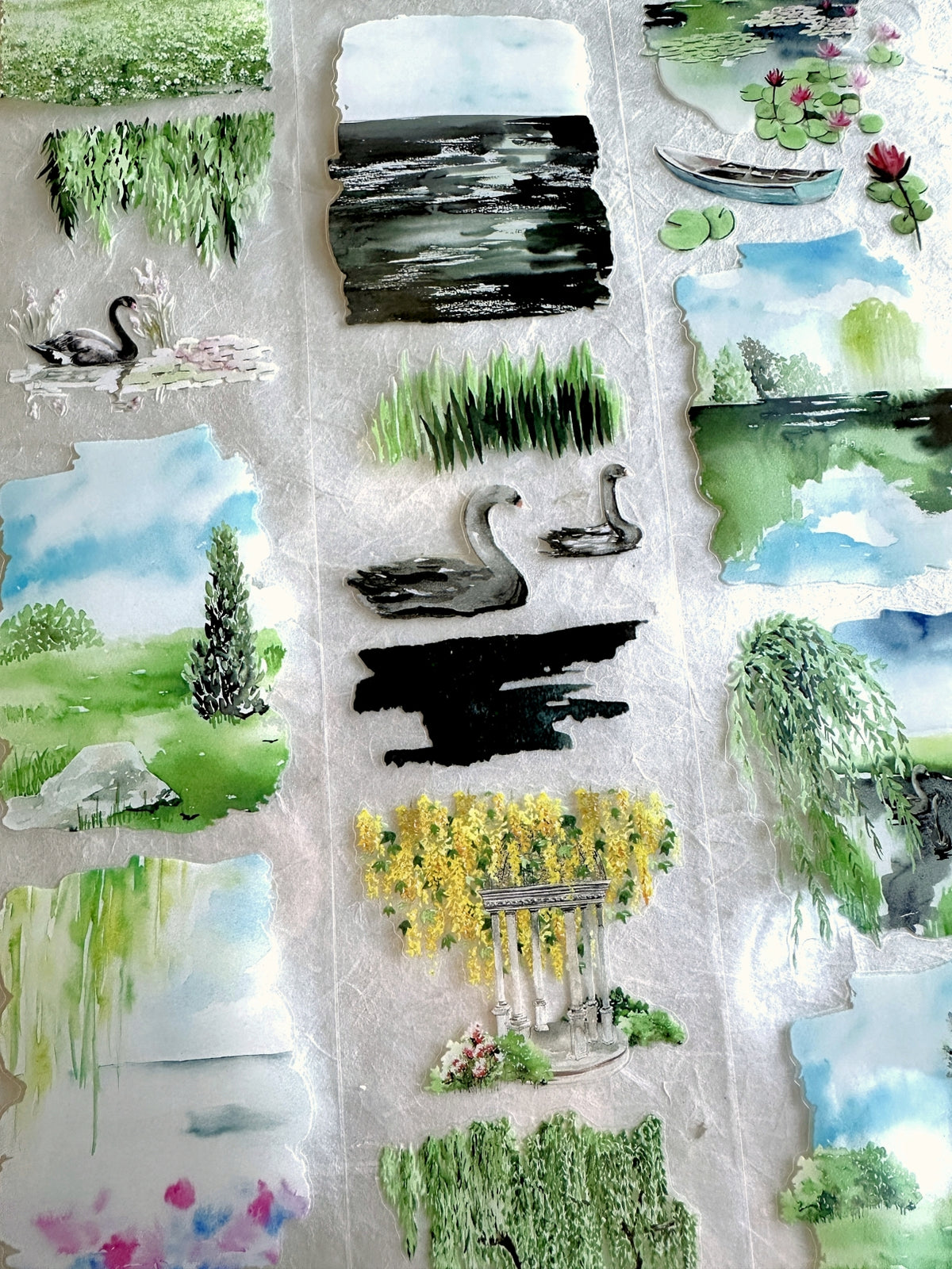 Dongxishe - Spring Water and Willow Pond kiss-cut PET tape SAMPLES