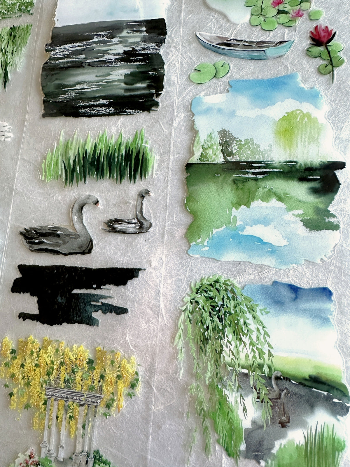 Dongxishe - Spring Water and Willow Pond kiss-cut PET tape SAMPLES