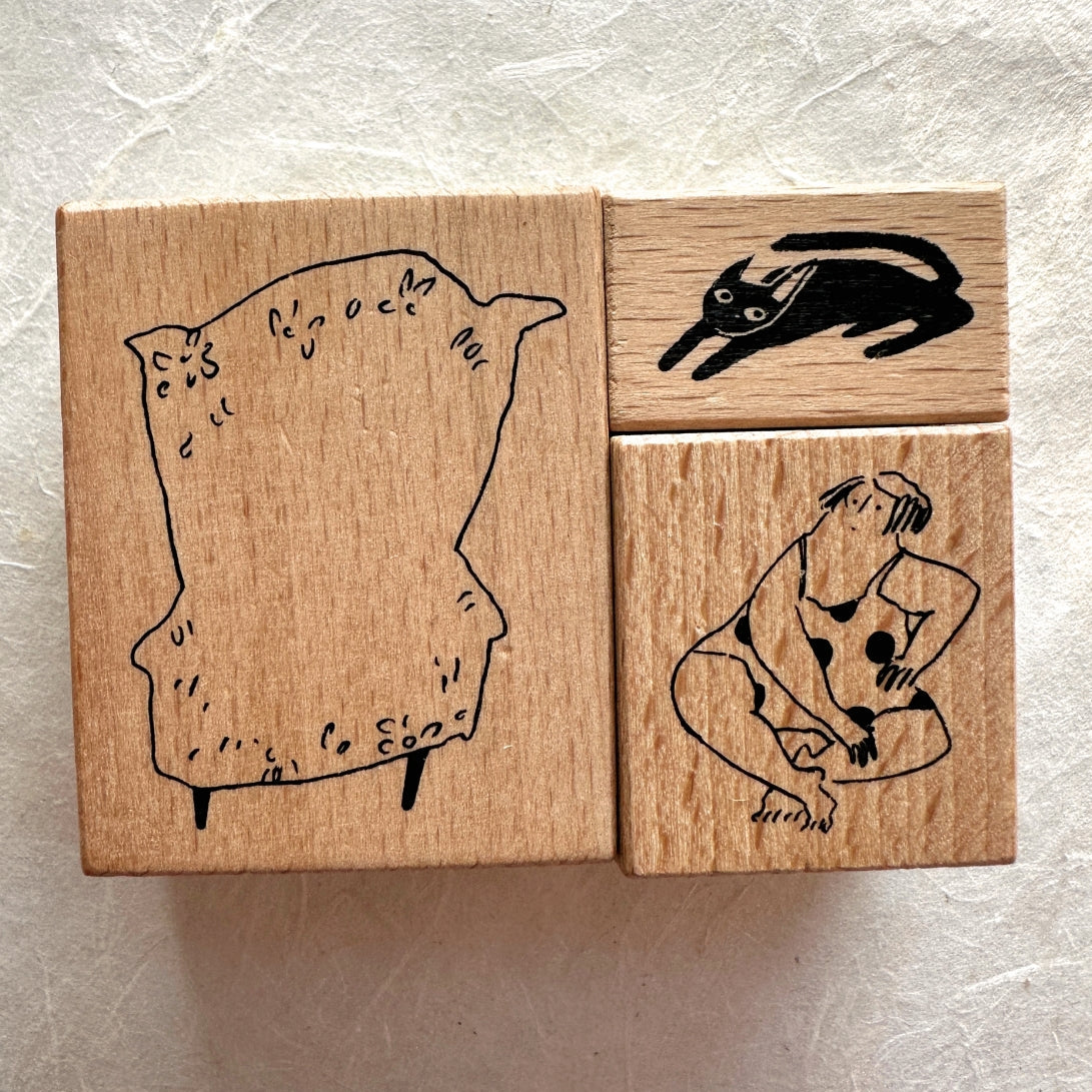 Dodolulu - Couch Potato rubber stamp set [Pre-loved]