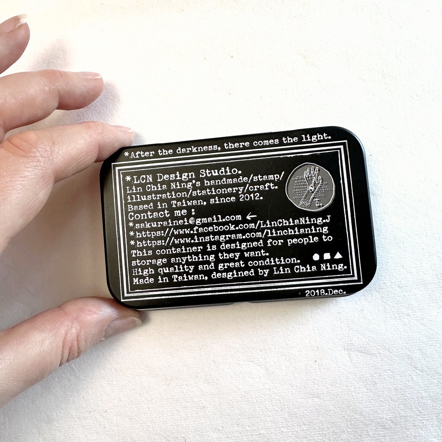 Lin Chia Ning - Ephemera Storage Tins