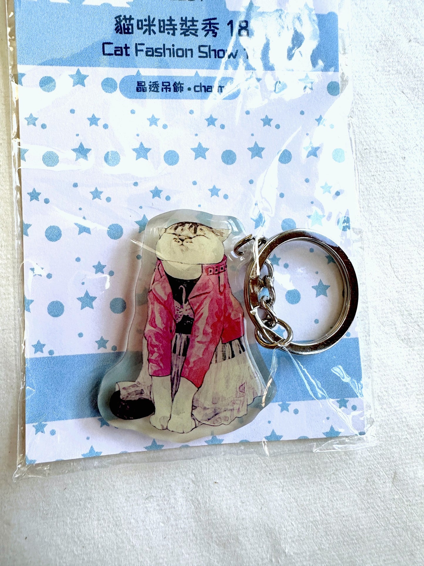 Cat Fashion Show by SUN - pendant charms with keyring