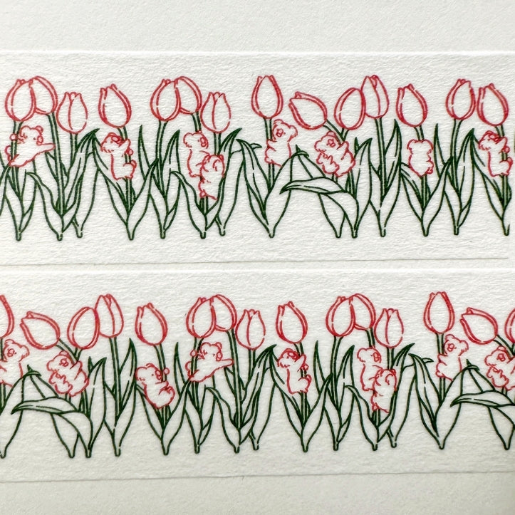 El Commun - Koala & Flowers washi tape SAMPLES