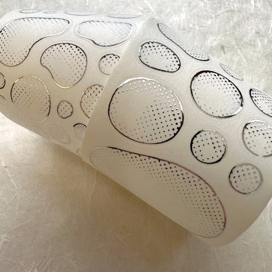 Ever Ein Studio - Bubbles kiss-cut silver foil washi tape SAMPLES