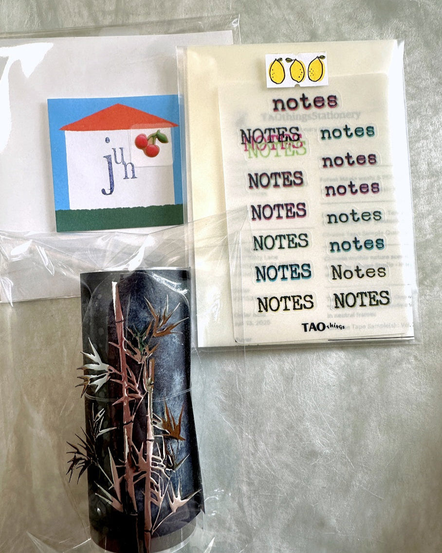 Mokuji - Forest Animals square sticky memo roll SAMPLES