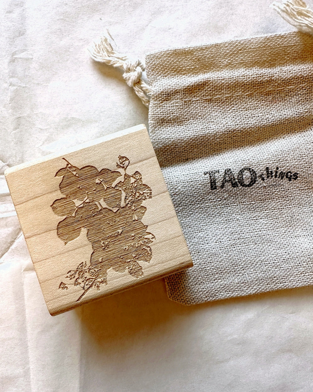 TAOthings Studio - Summer Wanes (decaying rose branch) rubber stamp
