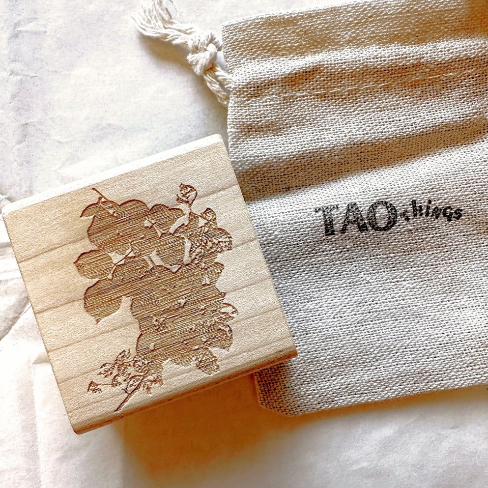 TAOthings Studio - Summer Wanes (decaying rose branch) rubber stamp