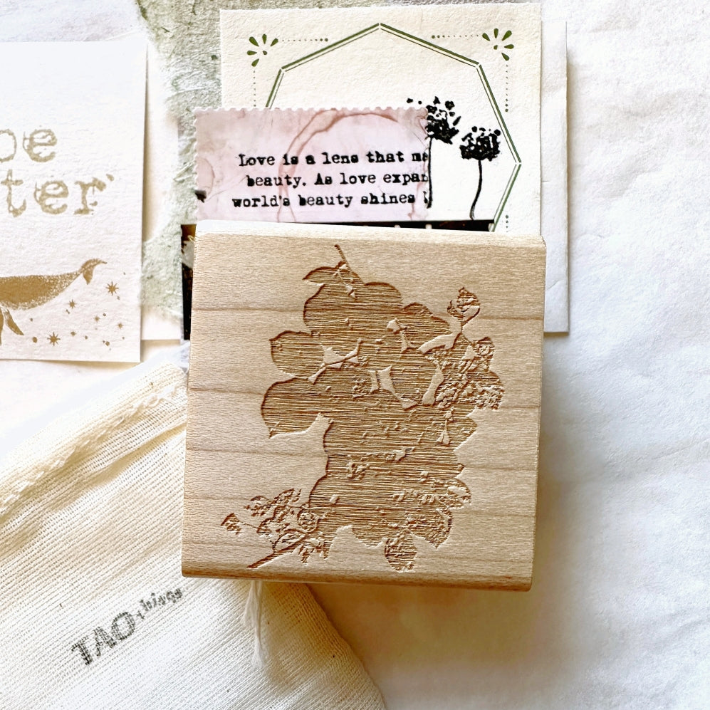 TAOthings Studio - Summer Wanes (decaying rose branch) rubber stamp