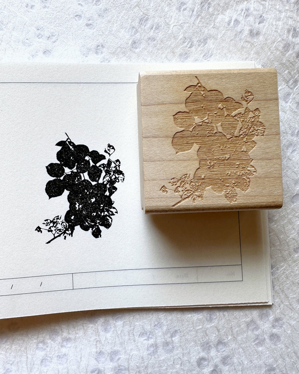 TAOthings Studio - Summer Wanes (decaying rose branch) rubber stamp